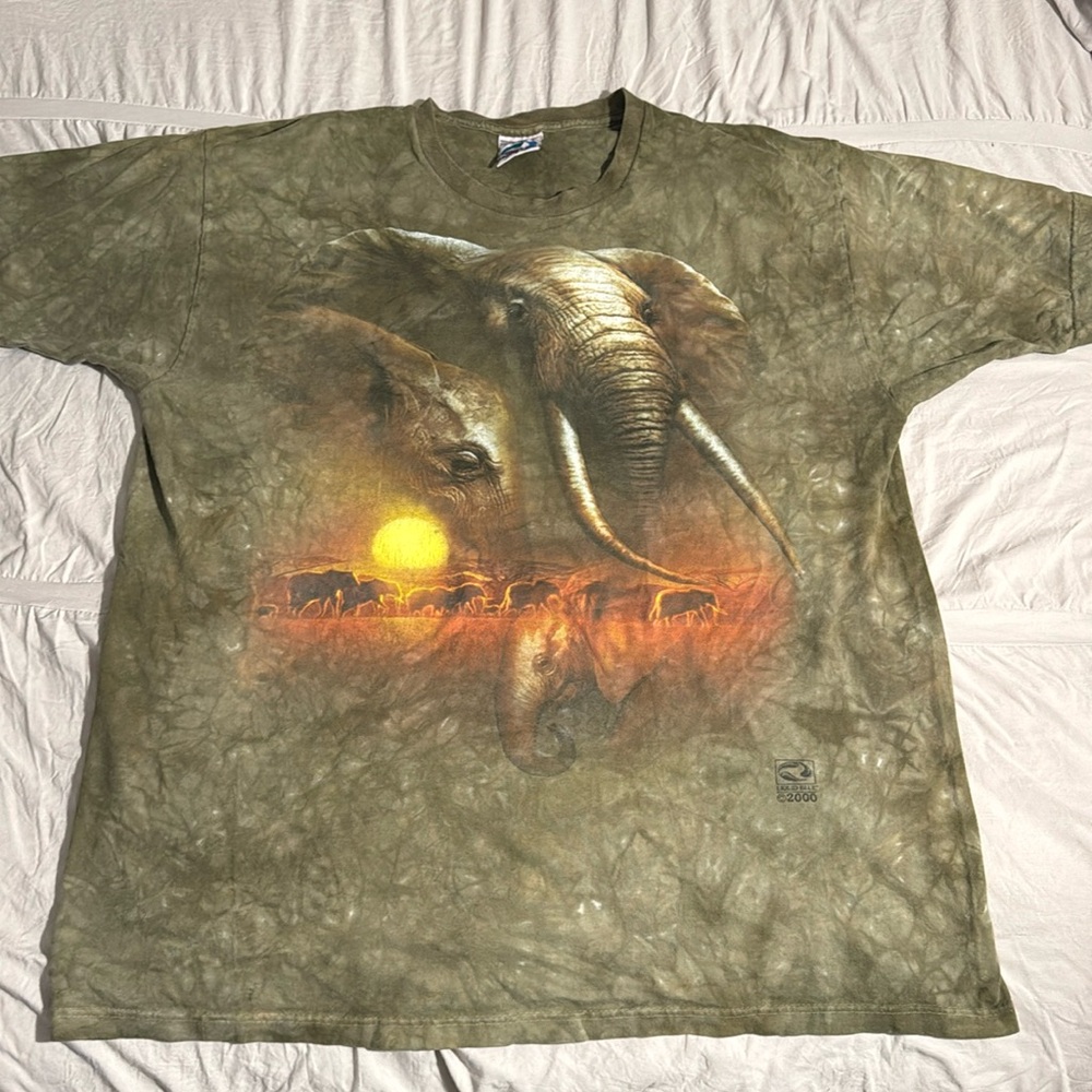 Vintage Liquid Blue Elephant Tee 2000